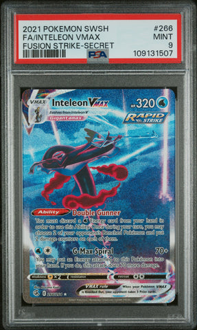 PSA 9 - Fusion Strike - Inteleon Vmax #266