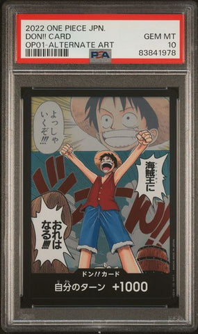 PSA 10 - OP01 JP - DON!! Card Alternate Art (Monkey D. Luffy)