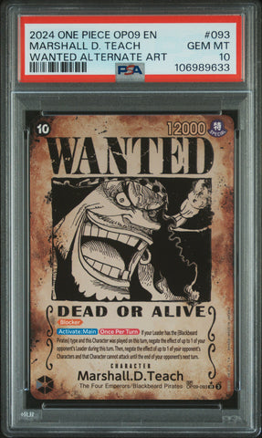 PSA 10 - OP-09  - Marshall.D.Teach SP #093