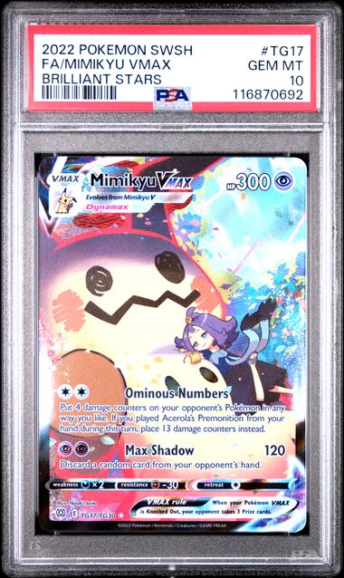 PSA 10 - Brilliant Stars - Mimikyu Vmax