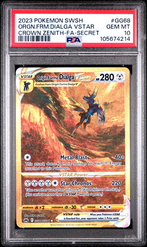 PSA 10 - Crown Zenith - Origin Forme Dialga Vstar #GG68