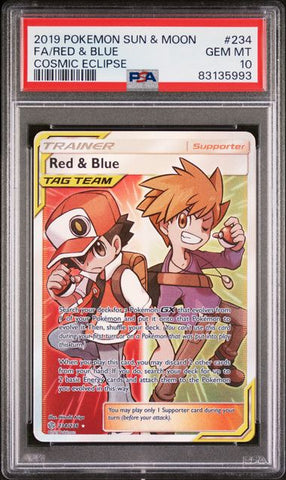 PSA 10 - Cosmic Eclipse - Red & Blue #234