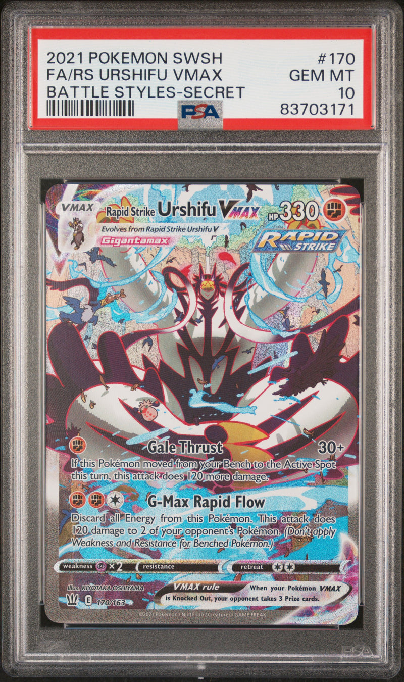 PSA 10 - Battle Styles - Rapid Strike Urshifu Vmax