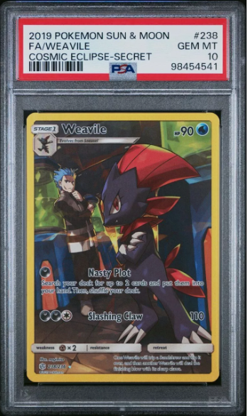 PSA 10 - Cosmic Eclipse - Weavile