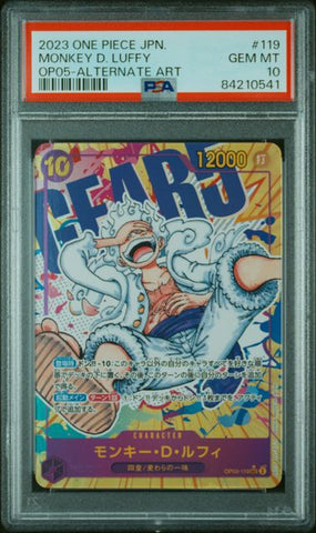 PSA 10 - OP-05 JPN - Monkey D. Luffy Alternate Art #119