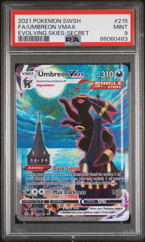 PSA 9 - Evolving Skies - Umbreon Vmax #215