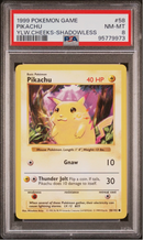 PSA 8 - Shadowless Base Set - Pikachu Yellow Cheeks  -