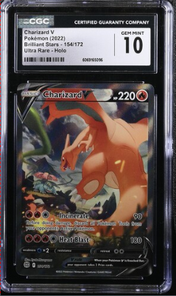 CGC 10 - Brilliant Stars  - Charizard V #154