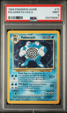 PSA 9 - 1999 Base Set - Poliwrath Holo #13