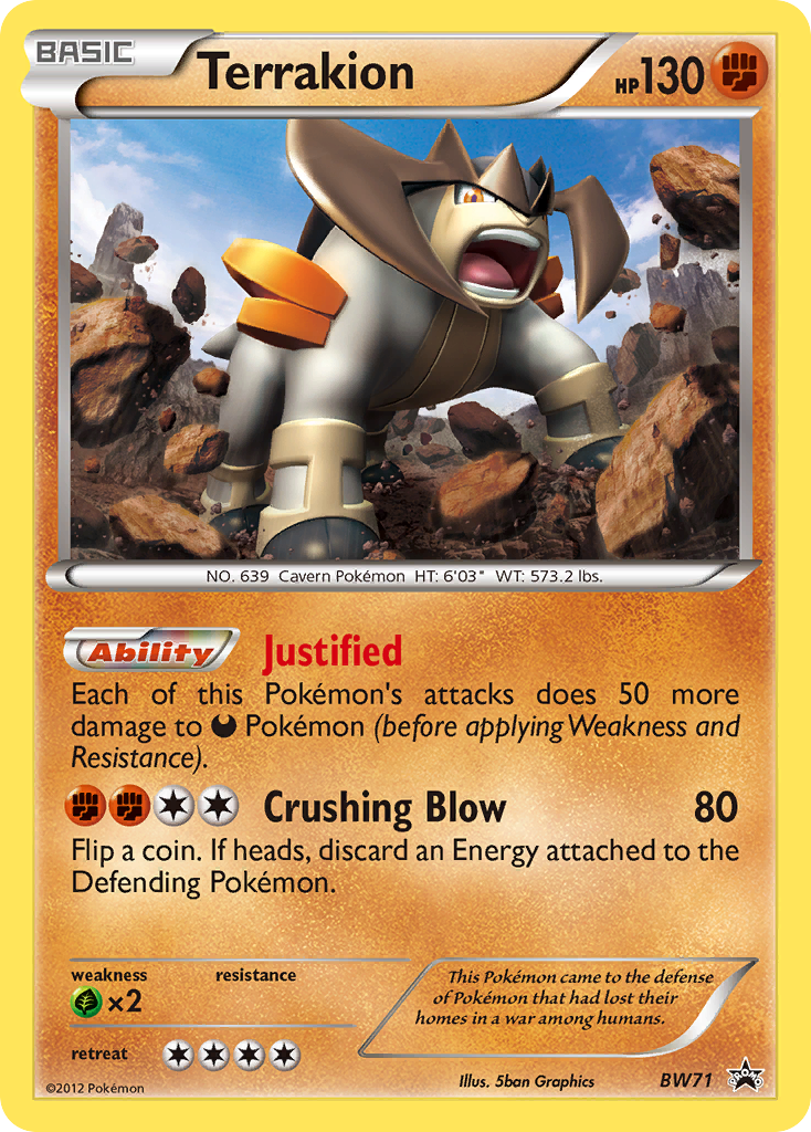 Terrakion (BW71) [Black & White: Black Star Promos]