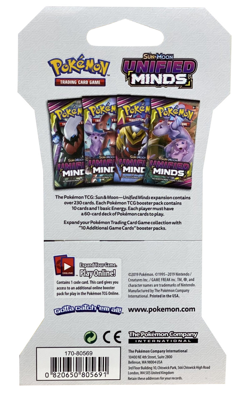 Sun & Moon: Unified Minds - Sleeved Booster Pack Sun & Moon: Unified Minds - Sleeved Booster Pack