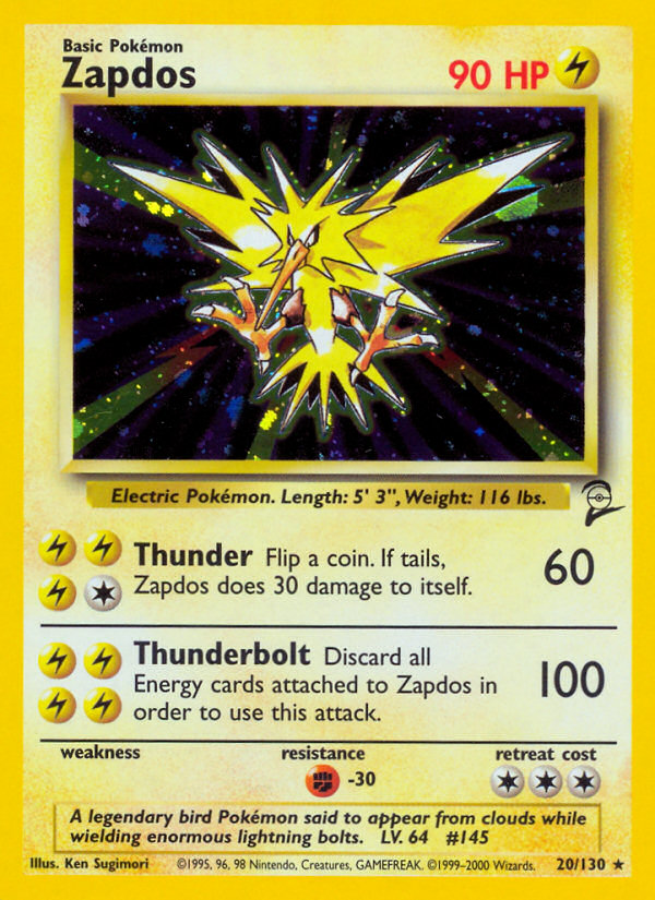 Zapdos (20/130) [Base Set 2]