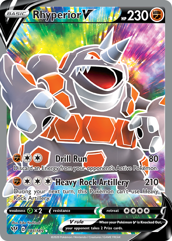 Rhyperior V (181/189) [Sword & Shield: Darkness Ablaze]