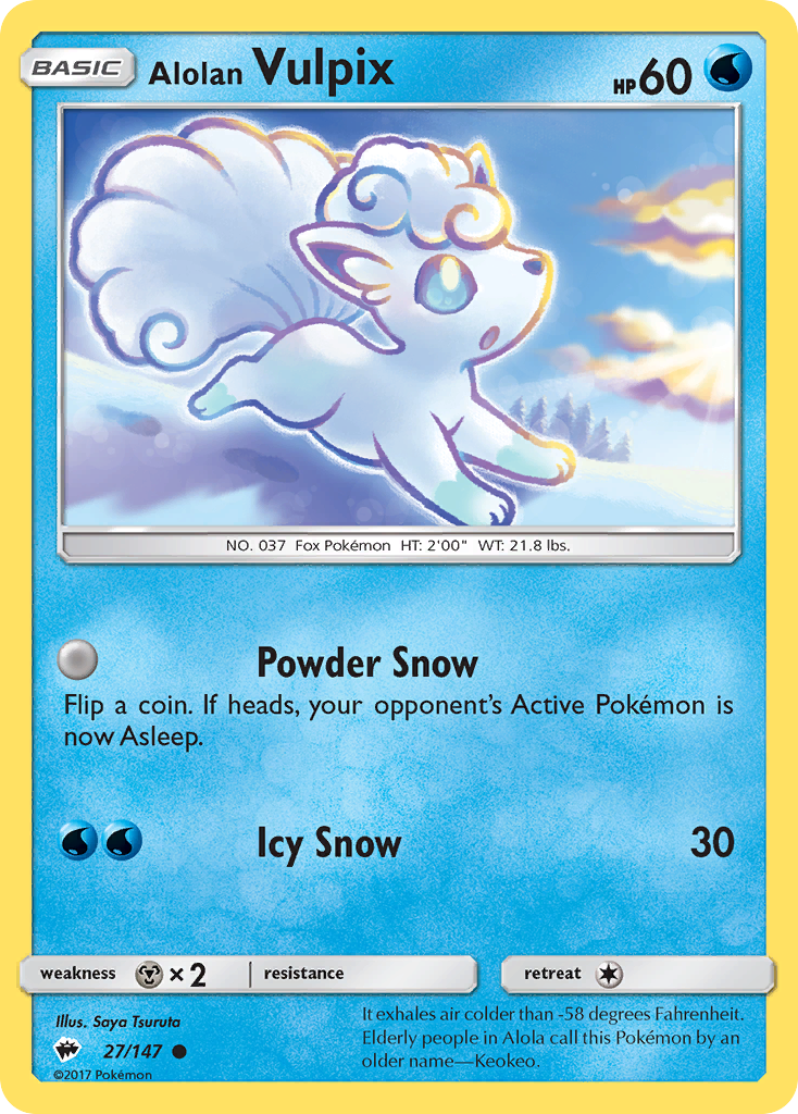 Alolan Vulpix (27/147) [Sun & Moon: Burning Shadows]