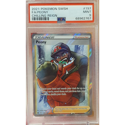 PSA 9 - Chilling Reign - Peony #197