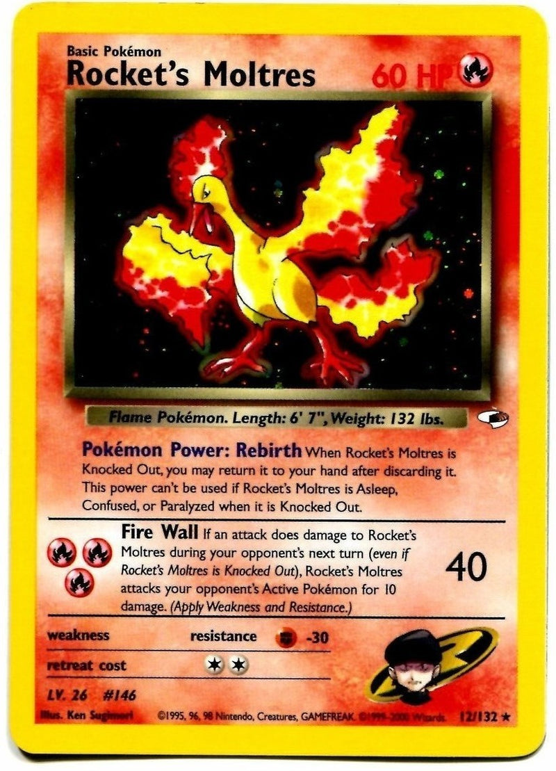 Pokemon TCG Rockets Moltres- Gym on sale Heroes